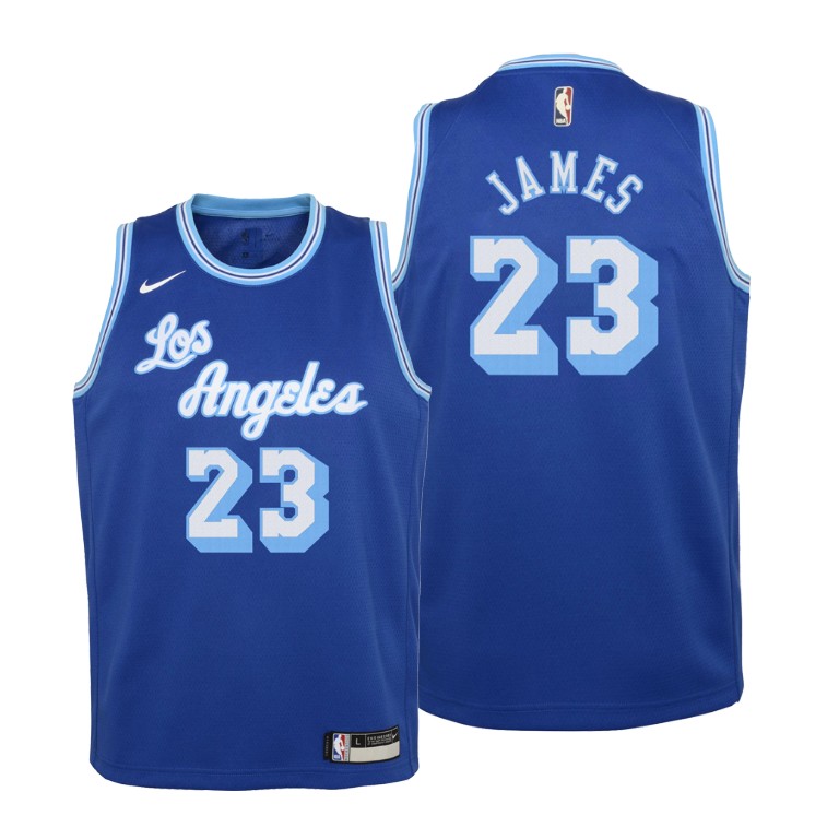 Youth Los Angeles Lakers LeBron James #23 NBA 2020-21 Classic Edition Blue Basketball Jersey NTK7083RN